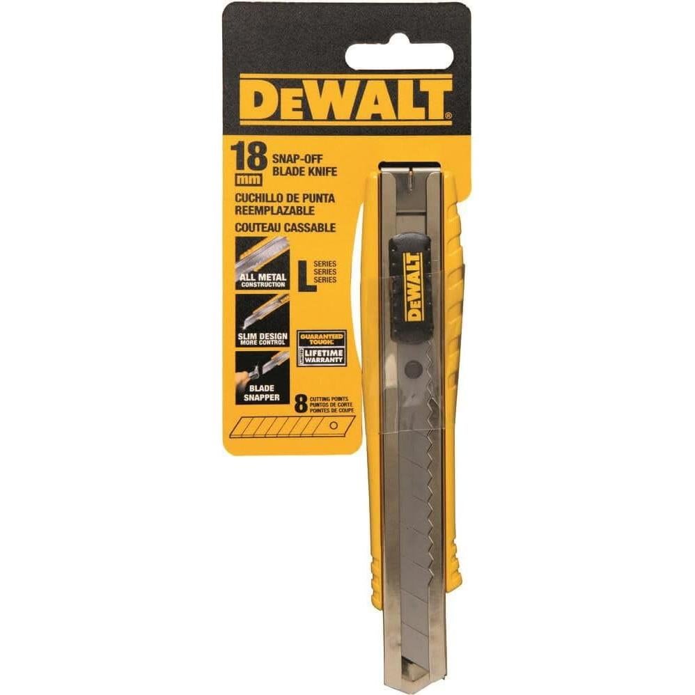 Cuchillo Utility DEWALT 18mm Cortador Metálico Resistente