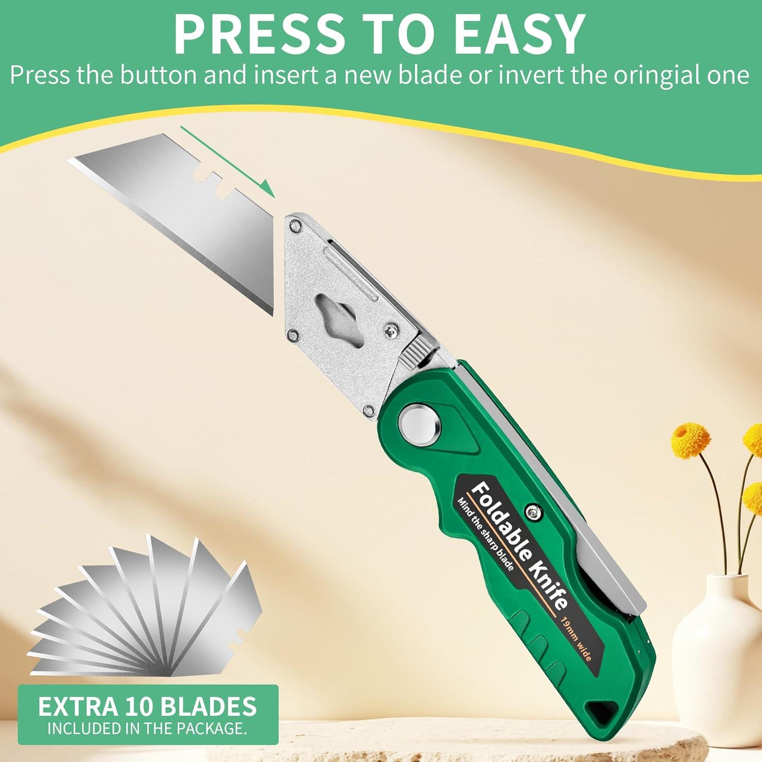 Cortador de Cajas YC Kitchen 4 Piezas con 10 Cuchillas Extra