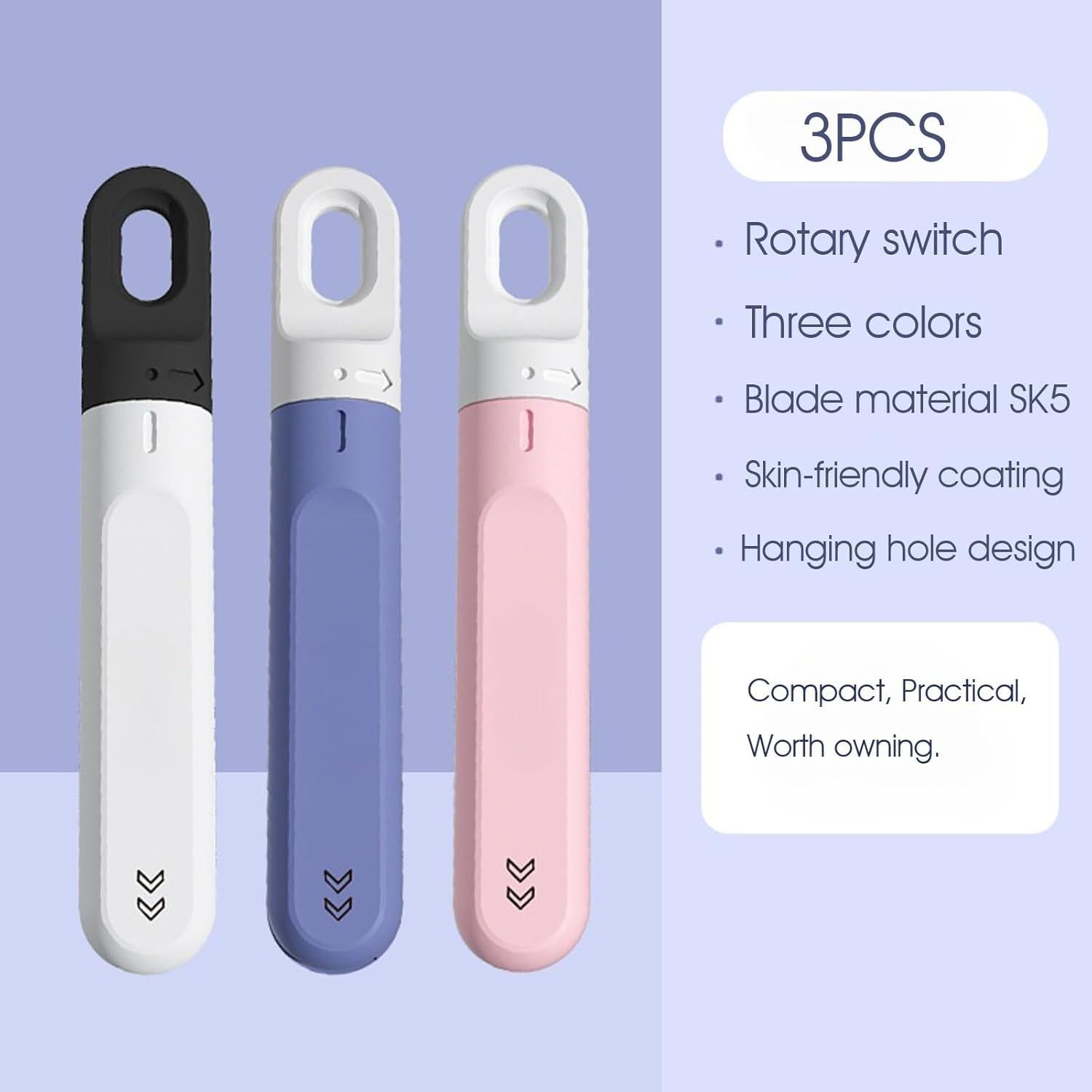 Cortador de Caja Retráctil SUYBHEUN Rosa 9.4 cm 3 PCS