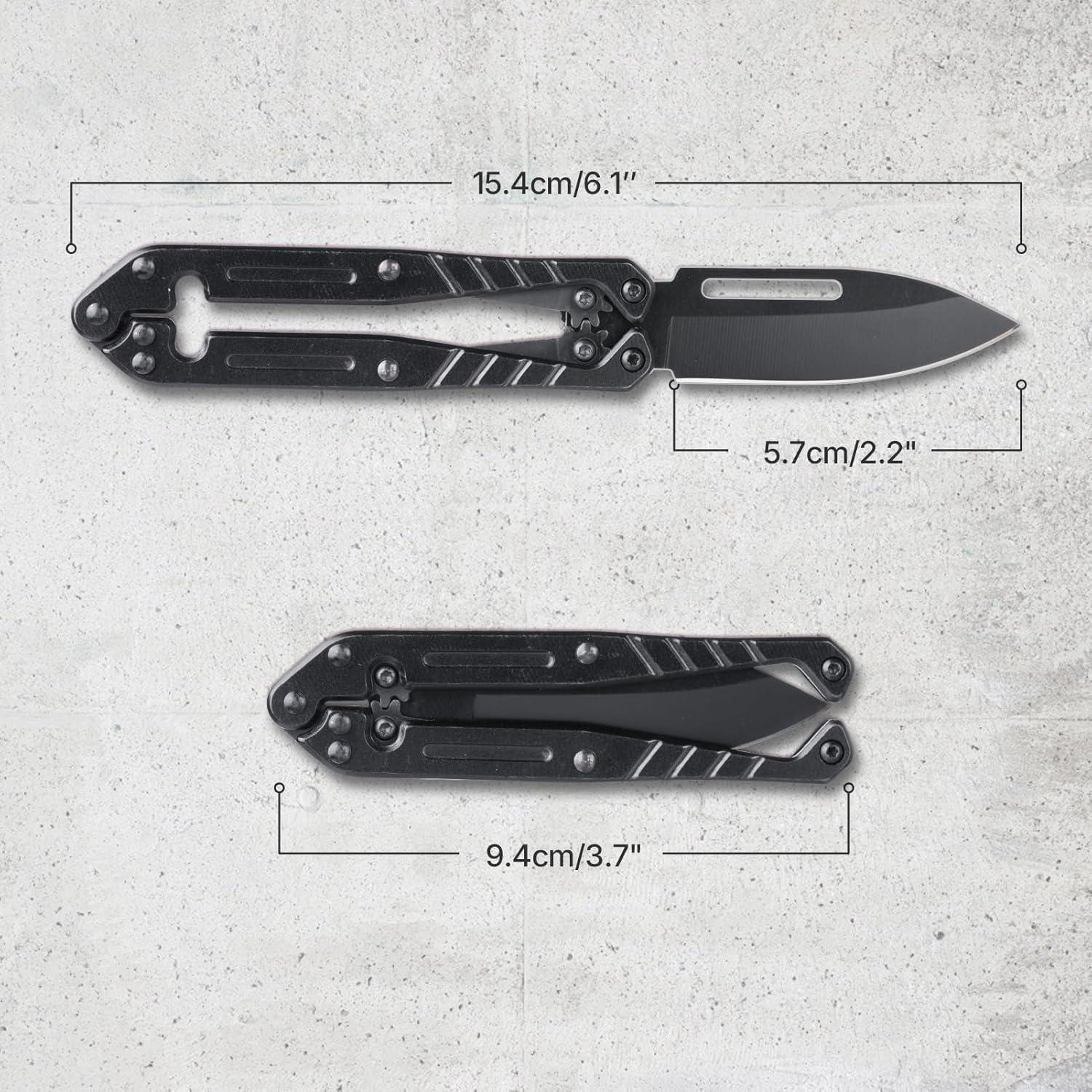 Cuchillo de bolsillo EDC Tops Home TH061-DeBaoV negro