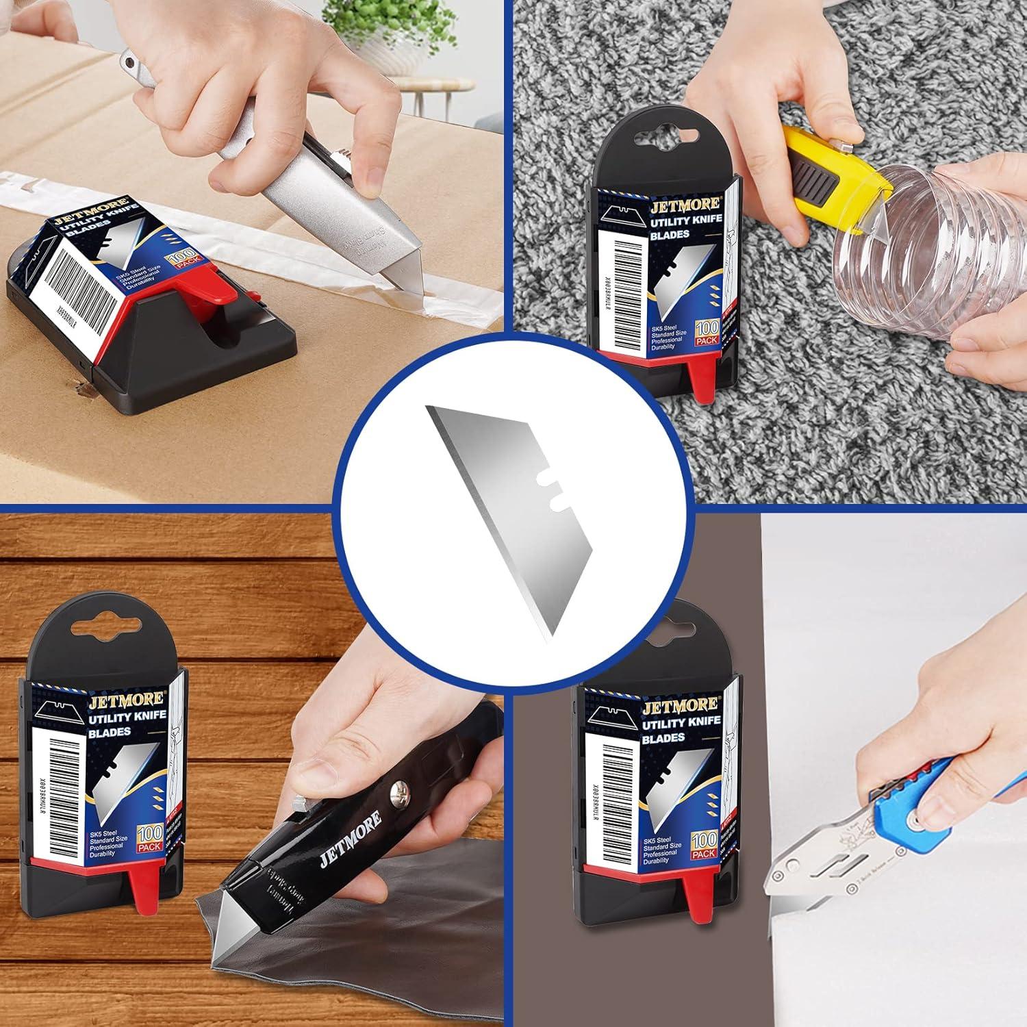 Hojas de Cuchillo Utilitario Jetmore 100 Piezas Acero SK5