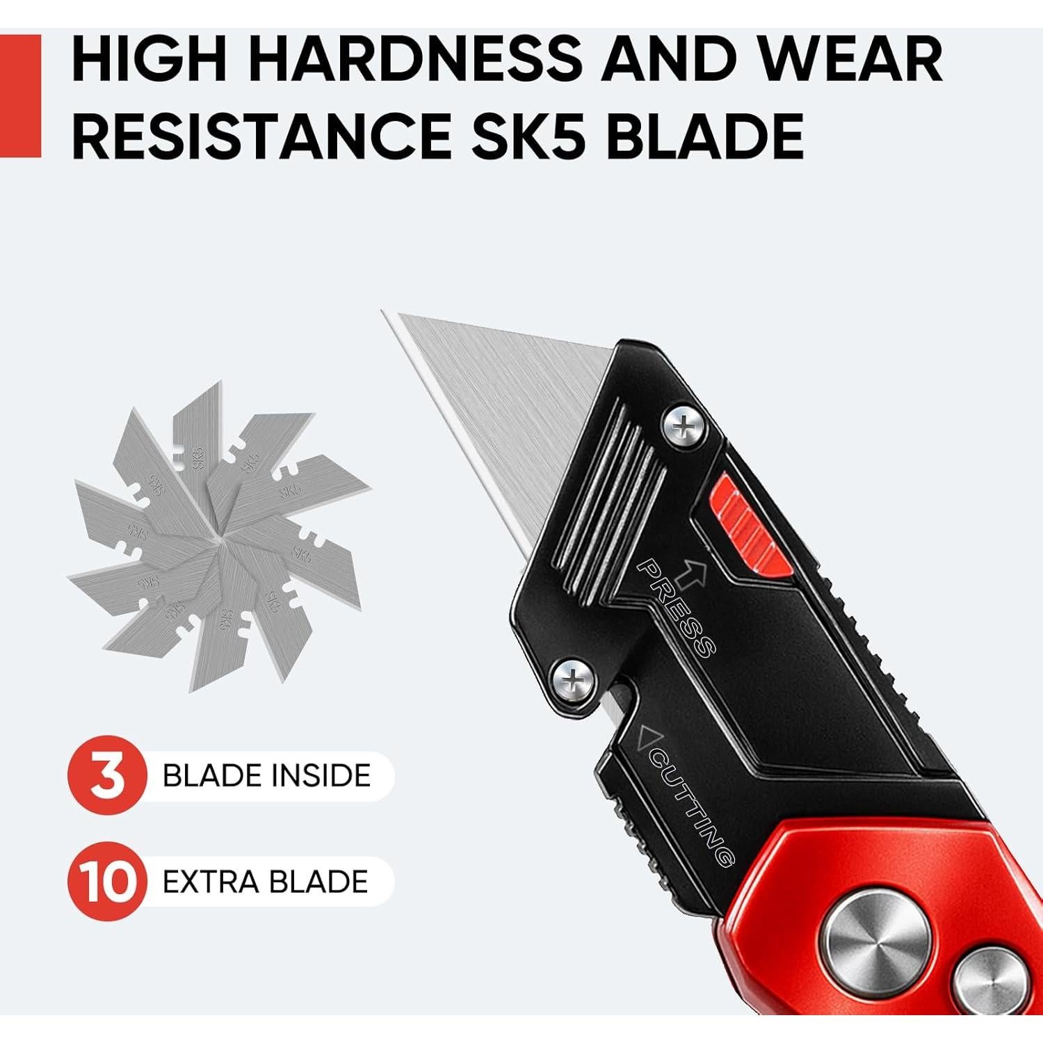 Cuchillo Utility Plegable STEELITE con 10 Cuchillas Extra