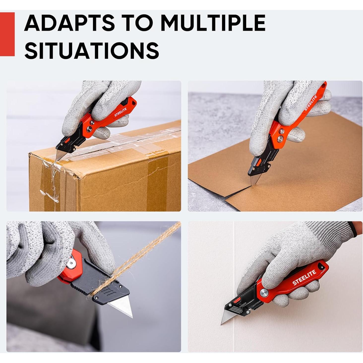 Cuchillo Utility Plegable STEELITE con 10 Cuchillas Extra