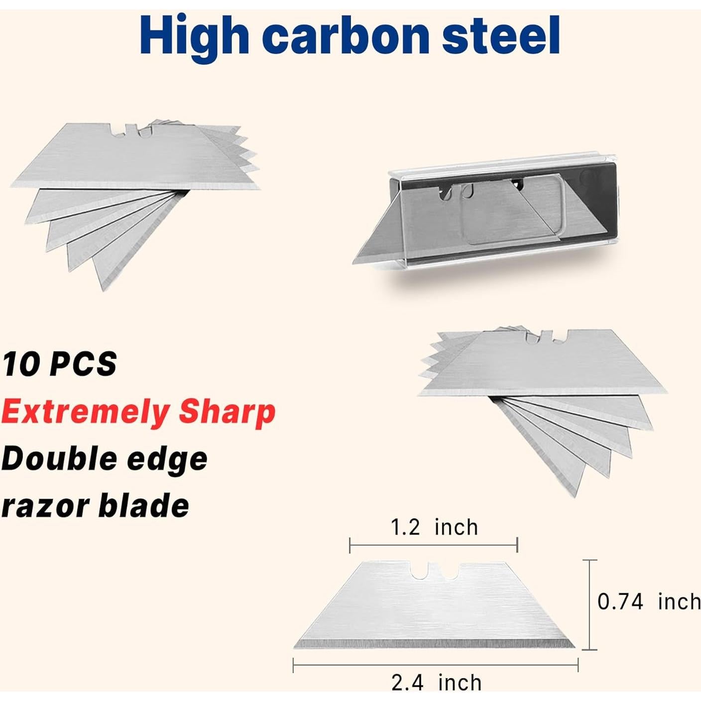 Paquete de 4 cuchillos utilitarios Scimaker con 10 hojas