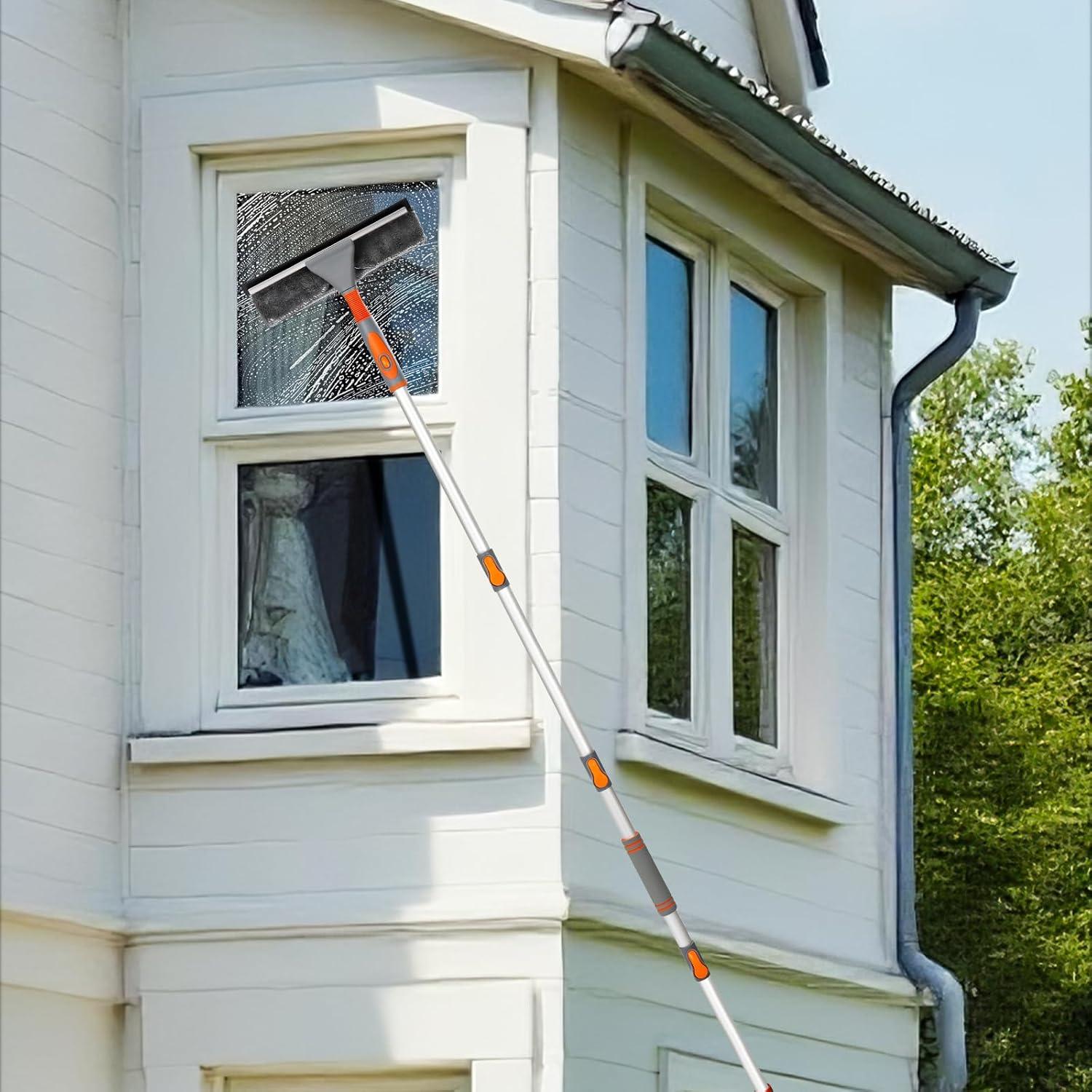 Limpiador de Ventanas 2-en-1 Lomida con Polo Telescópico 157 cm