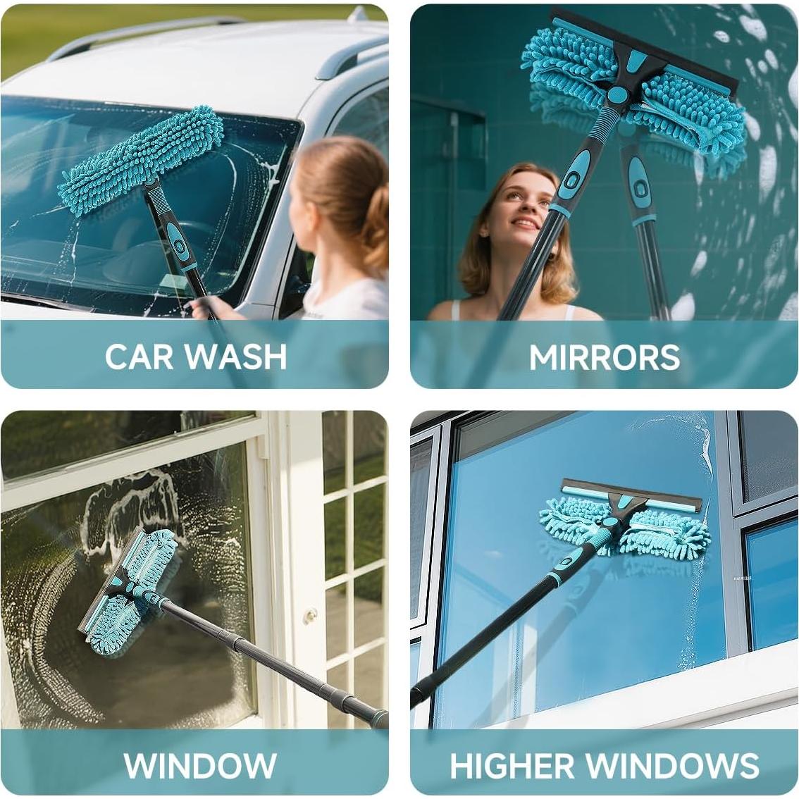 Limpiacristales AIDELY 62" Telescópico 2 en 1 con Recambios