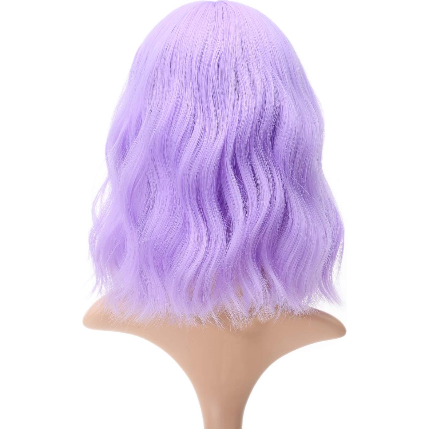 Peluca Sintética Morada Corta con Flequillo FAELBATY 30 cm