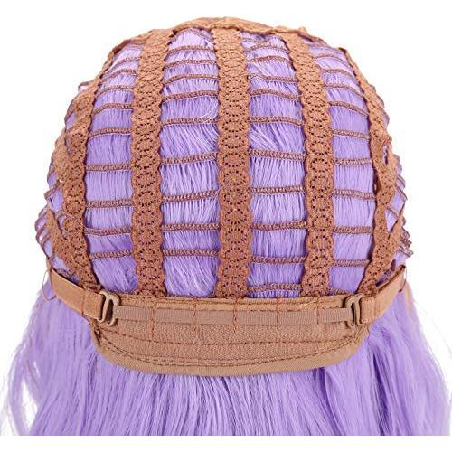 Peluca Sintética Morada Corta con Flequillo FAELBATY 30 cm