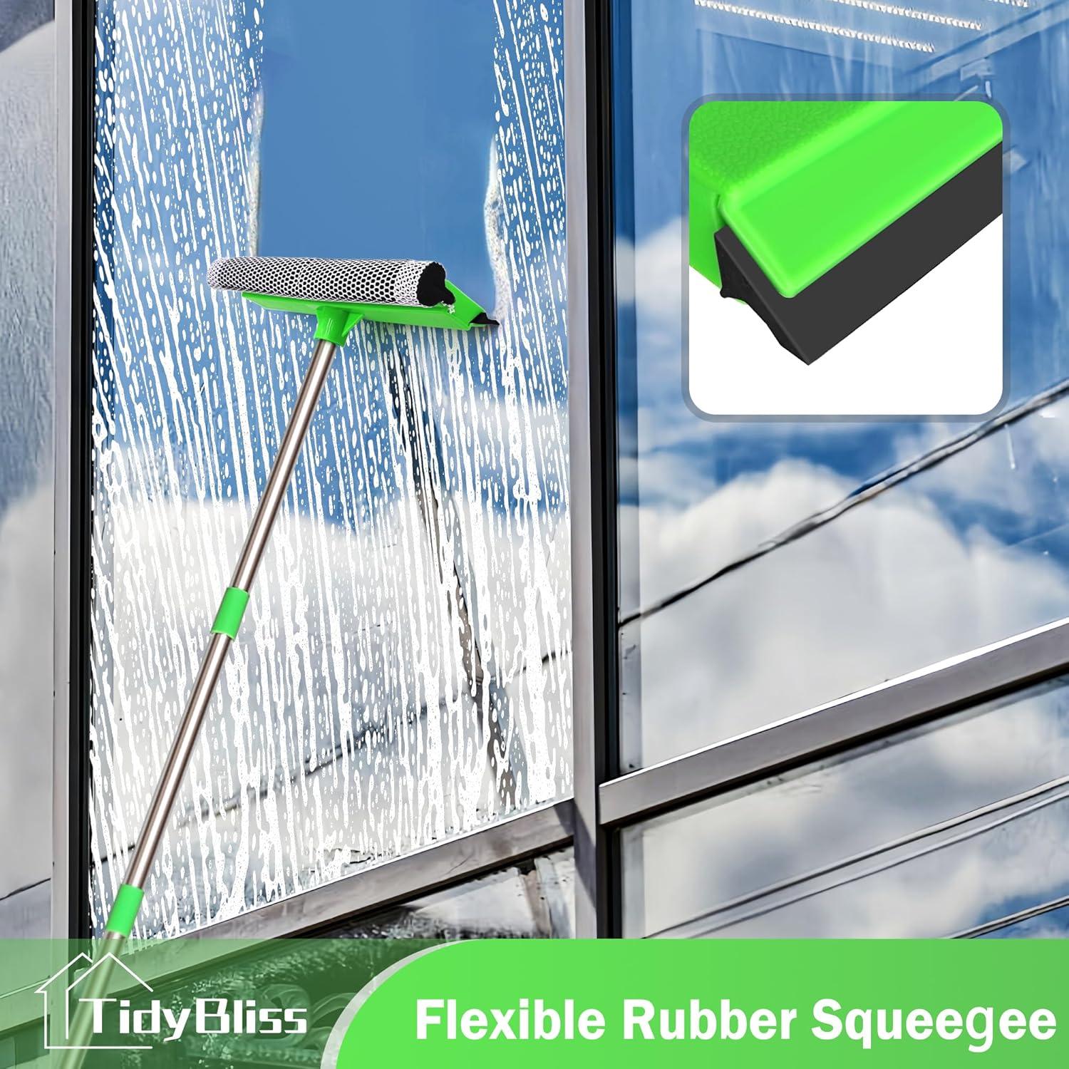 Limpiaparabrisas Profesional TidyBliss 142 cm con Esponja Verde