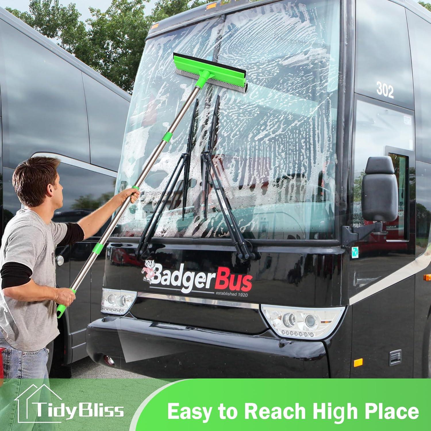 Limpiaparabrisas Profesional TidyBliss 142 cm con Esponja Verde