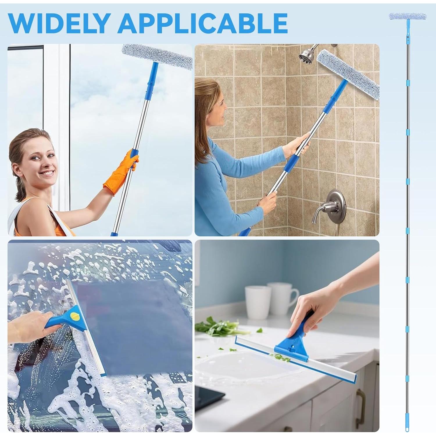 Kit de limpieza de ventanas Longzhuo 3m con limpiaparabrisas 35cm y cepillo 38cm