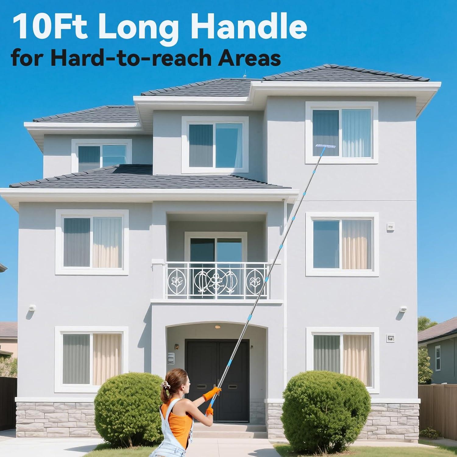 Kit de limpieza de ventanas Longzhuo 3m con limpiaparabrisas 35cm y cepillo 38cm