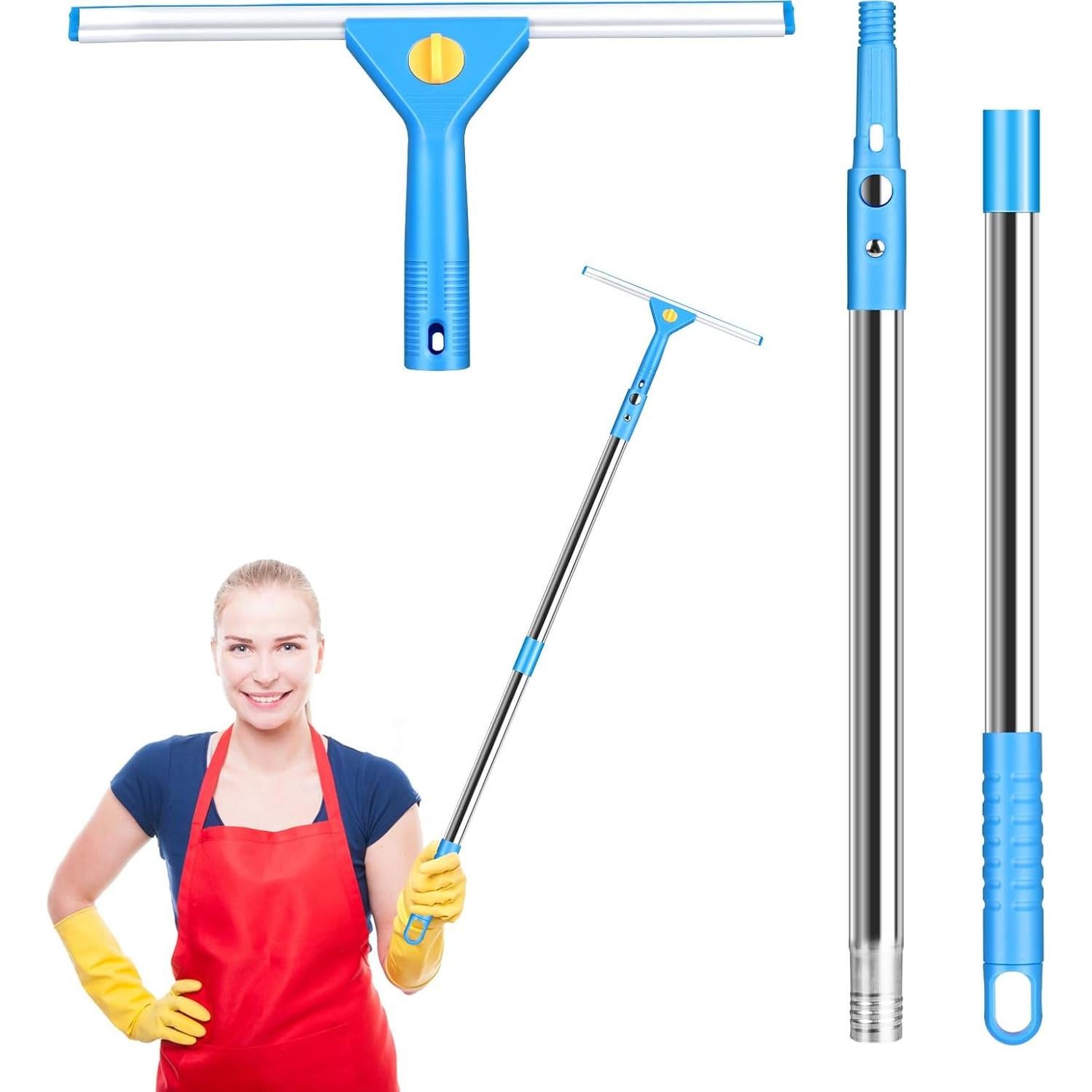 Kit de limpieza de ventanas Longzhuo 3m con limpiaparabrisas 35cm y cepillo 38cm