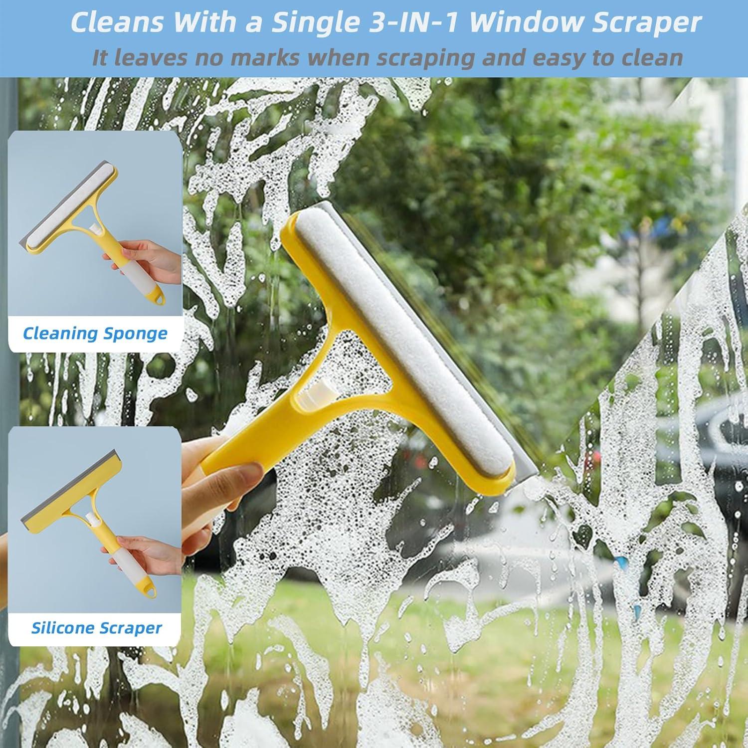 Limpiaparabrisas 3 en 1 XIMUX con raspador y esponja