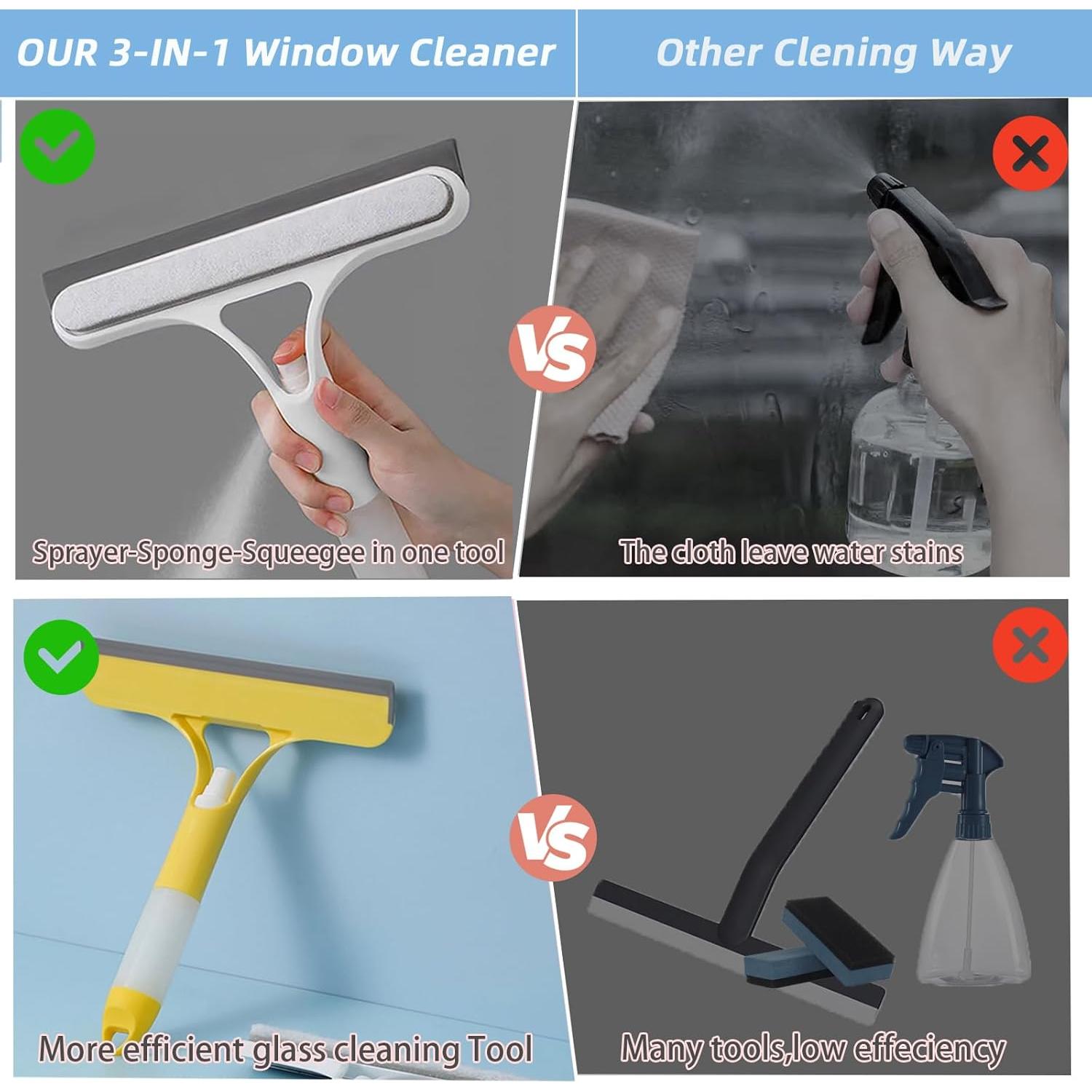 Limpiaparabrisas 3 en 1 XIMUX con raspador y esponja