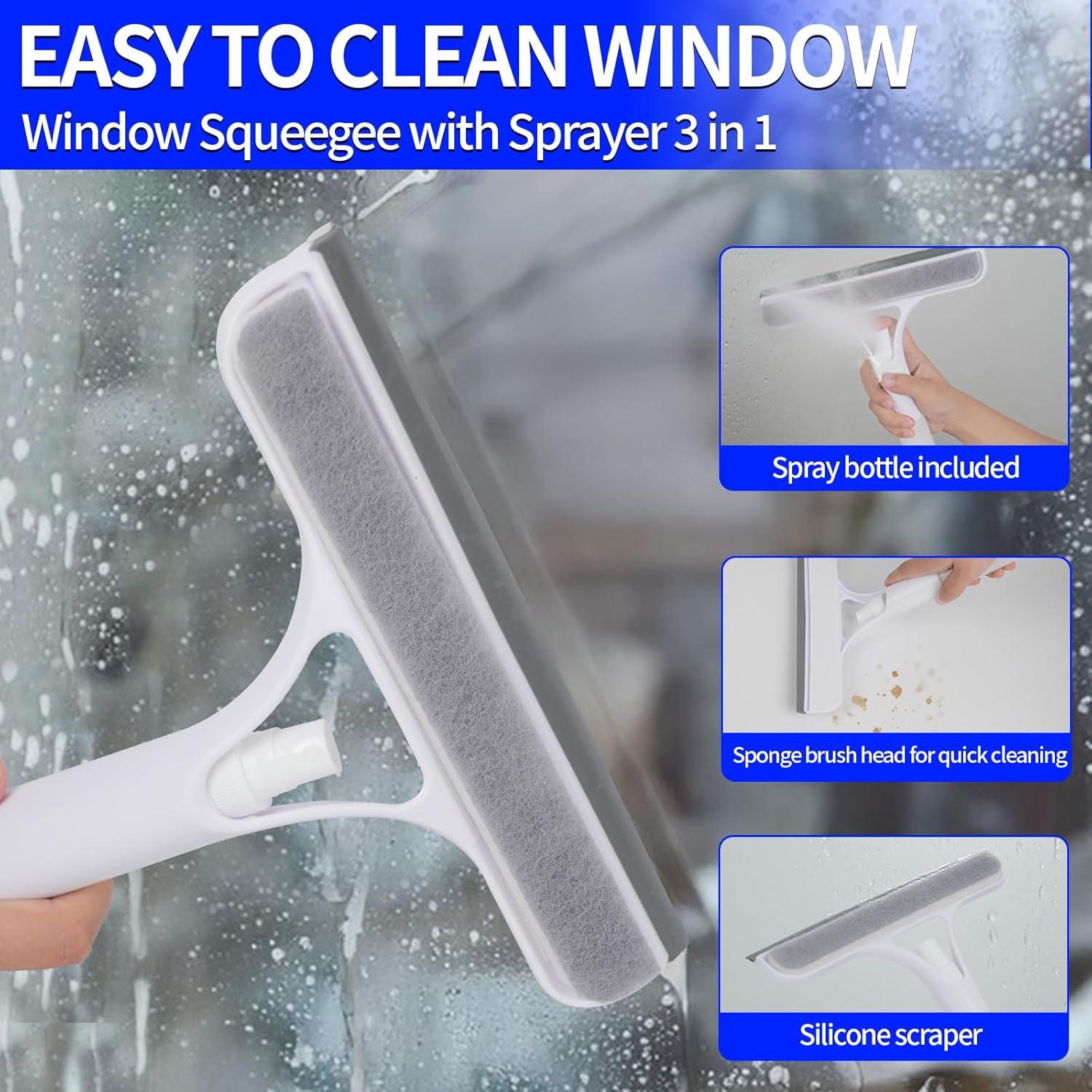 Limpiaparabrisas 3 en 1 LOQOMI con Spray y Esponja - 21.6 cm