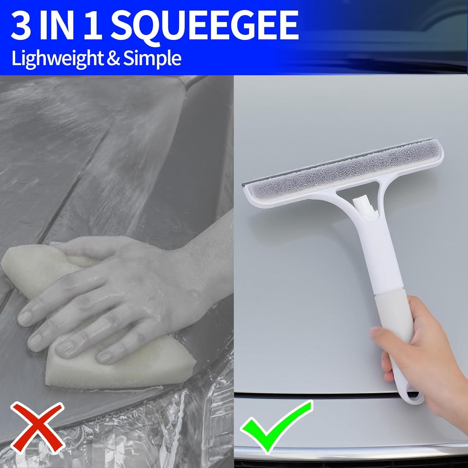 Limpiaparabrisas 3 en 1 LOQOMI con Spray y Esponja - 21.6 cm