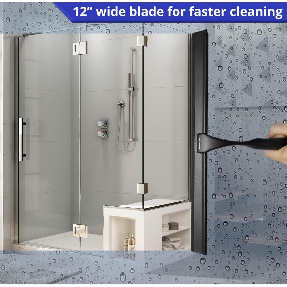 Limpiacristales HOME SO 30.48 cm Negro Mate para Ducha y Ventanas