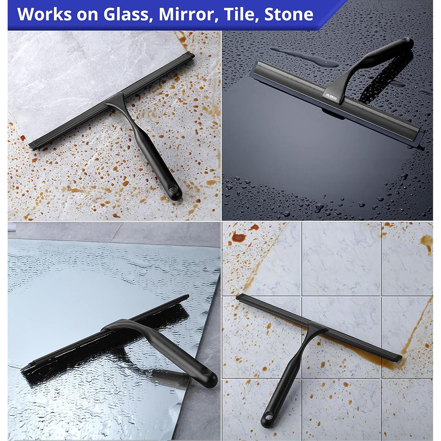 Limpiacristales HOME SO 30.48 cm Negro Mate para Ducha y Ventanas