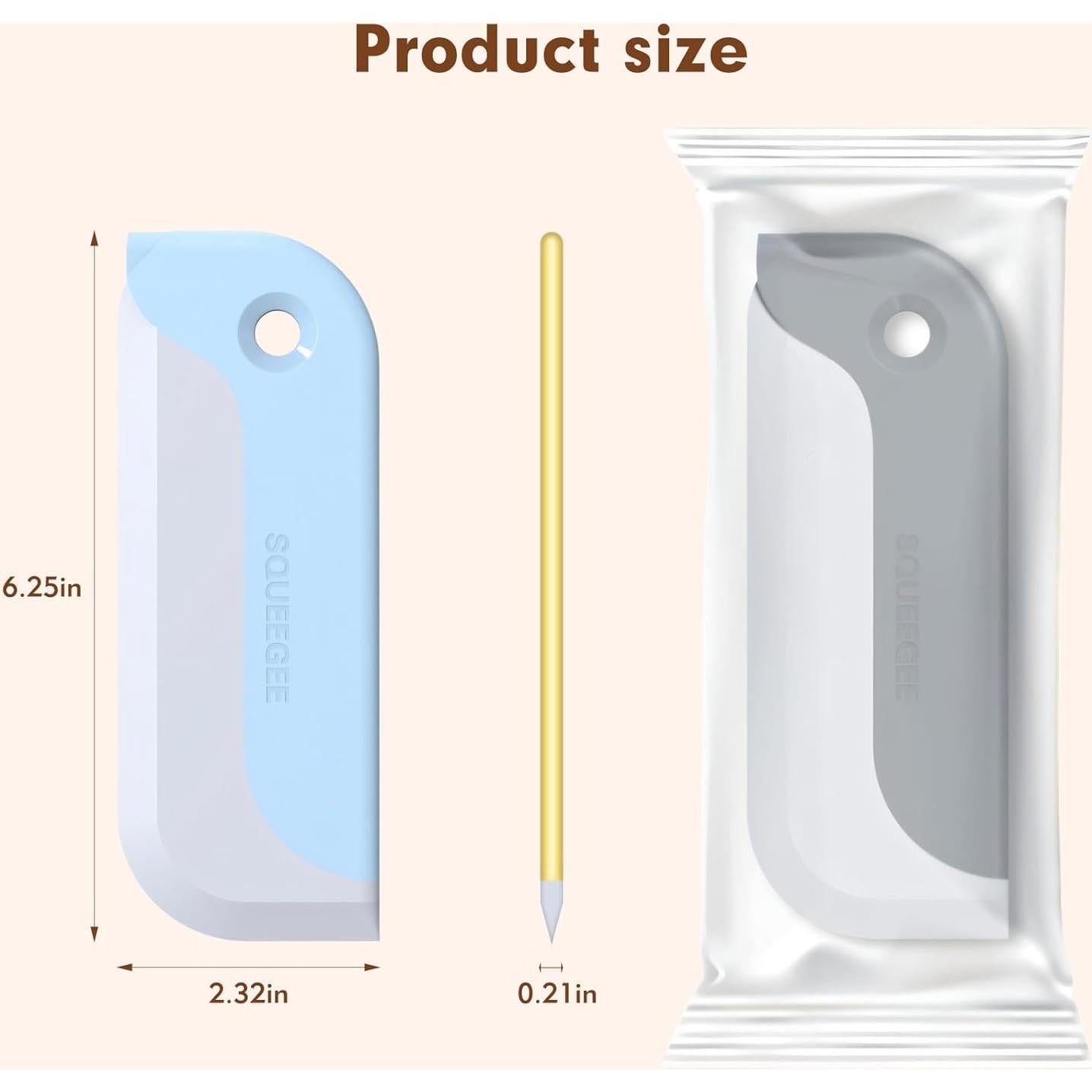 Paquete de 3 Limpiaparabrisas HRXMS para Ducha y Ventanas