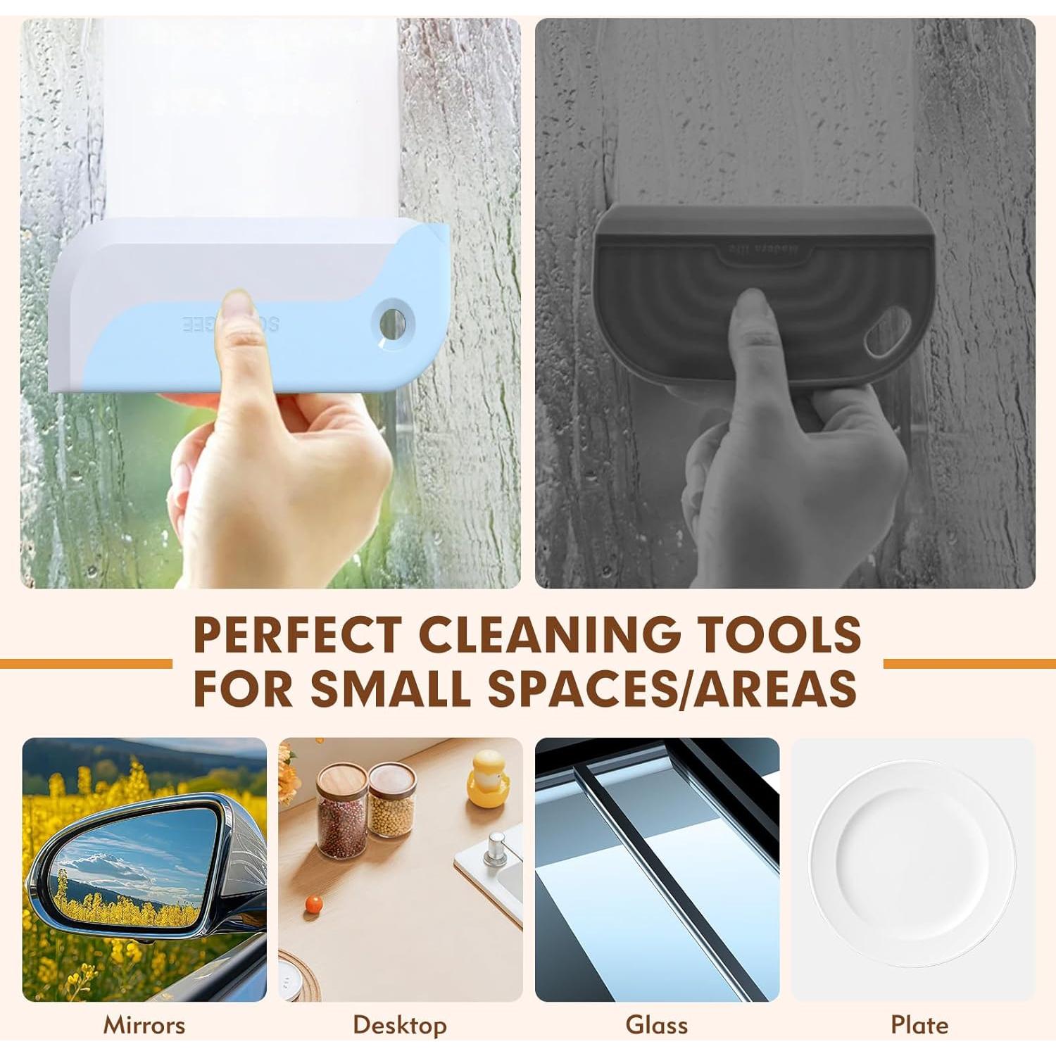 Paquete de 3 Limpiaparabrisas HRXMS para Ducha y Ventanas