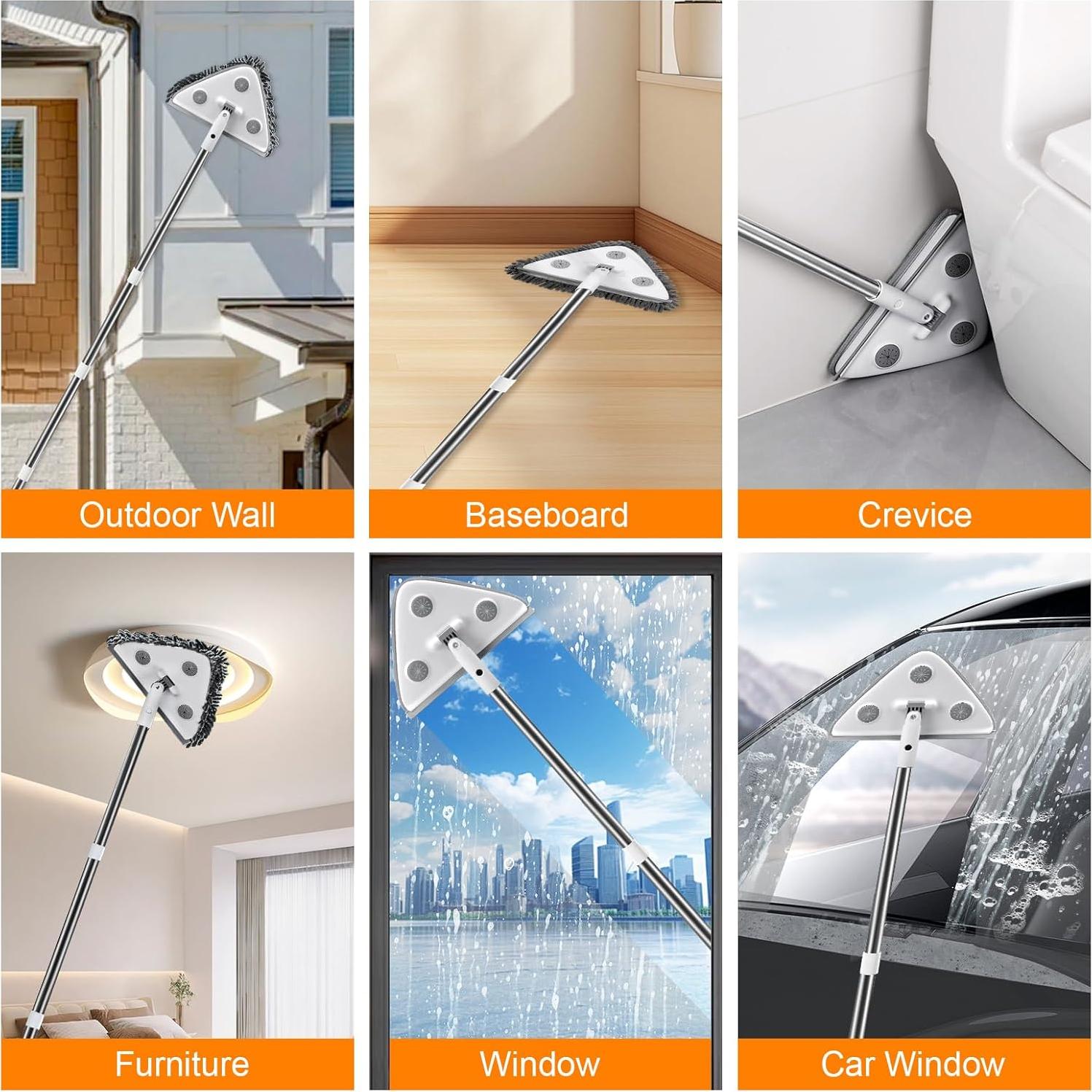 Kit de limpieza de ventanas MUEE 3 en 1 con palo extensible