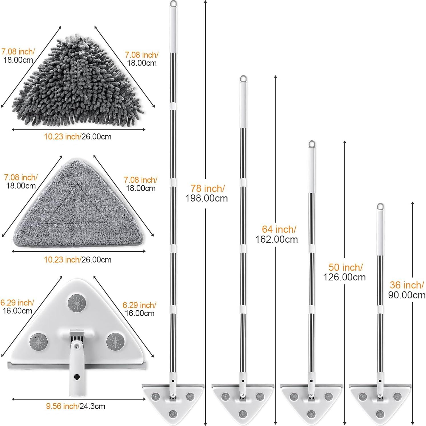 Kit de limpieza de ventanas MUEE 3 en 1 con palo extensible