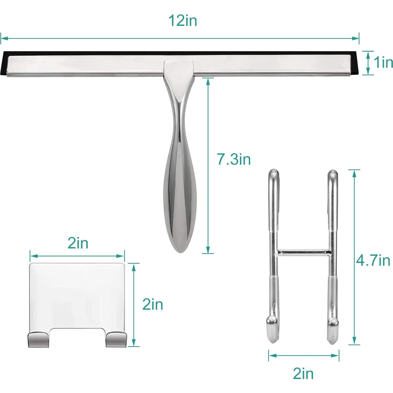 Raspador de Ducha Steauty 30.48 cm Ergonómico Plateado