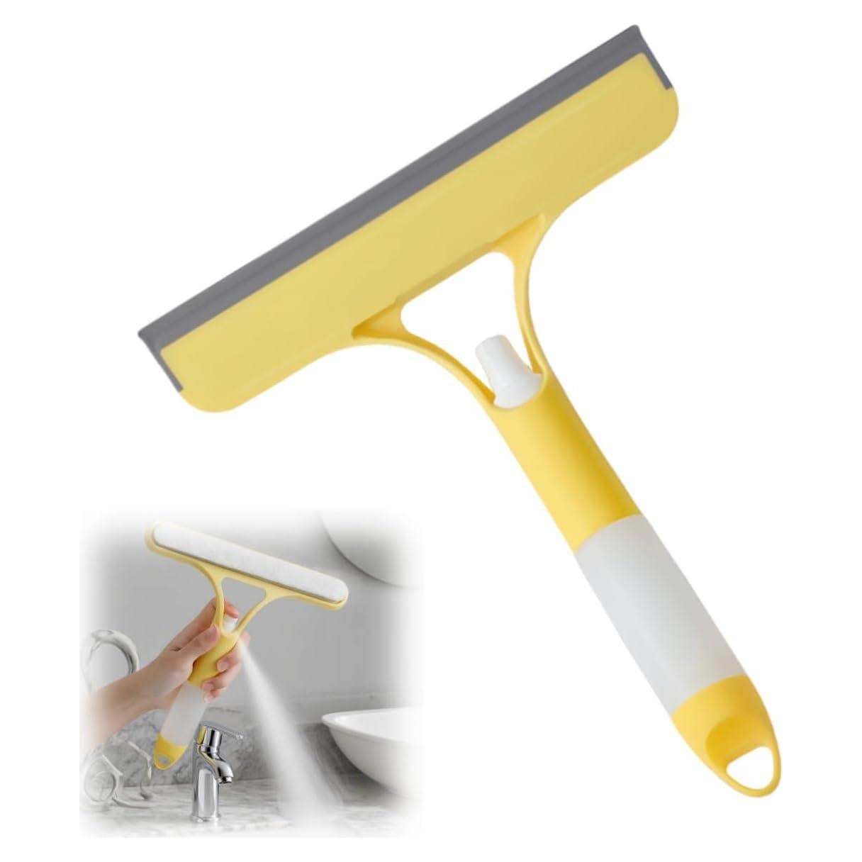 Limpiaparabrisas 3 en 1 WEERSHUN con Spray Amarillo 21.5 cm