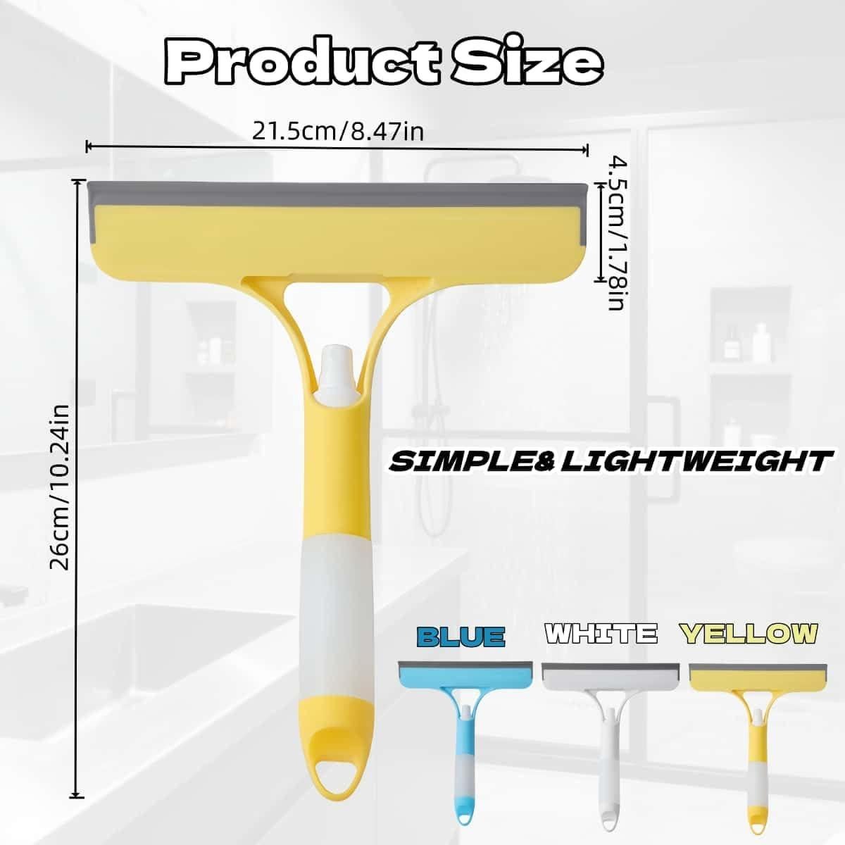 Limpiaparabrisas 3 en 1 WEERSHUN con Spray Amarillo 21.5 cm