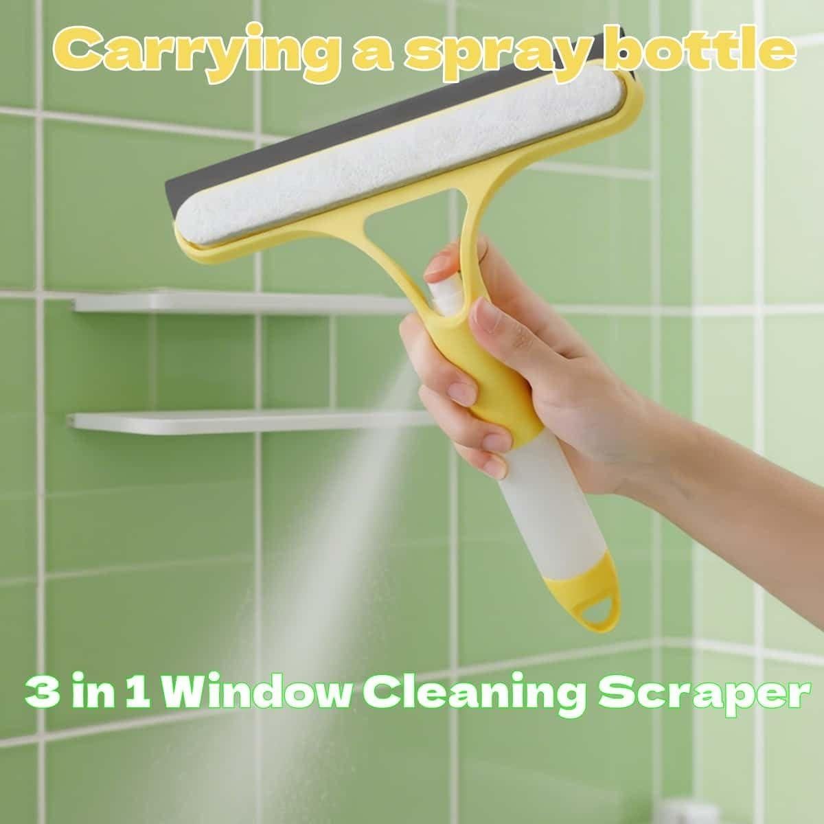 Limpiaparabrisas 3 en 1 WEERSHUN con Spray Amarillo 21.5 cm