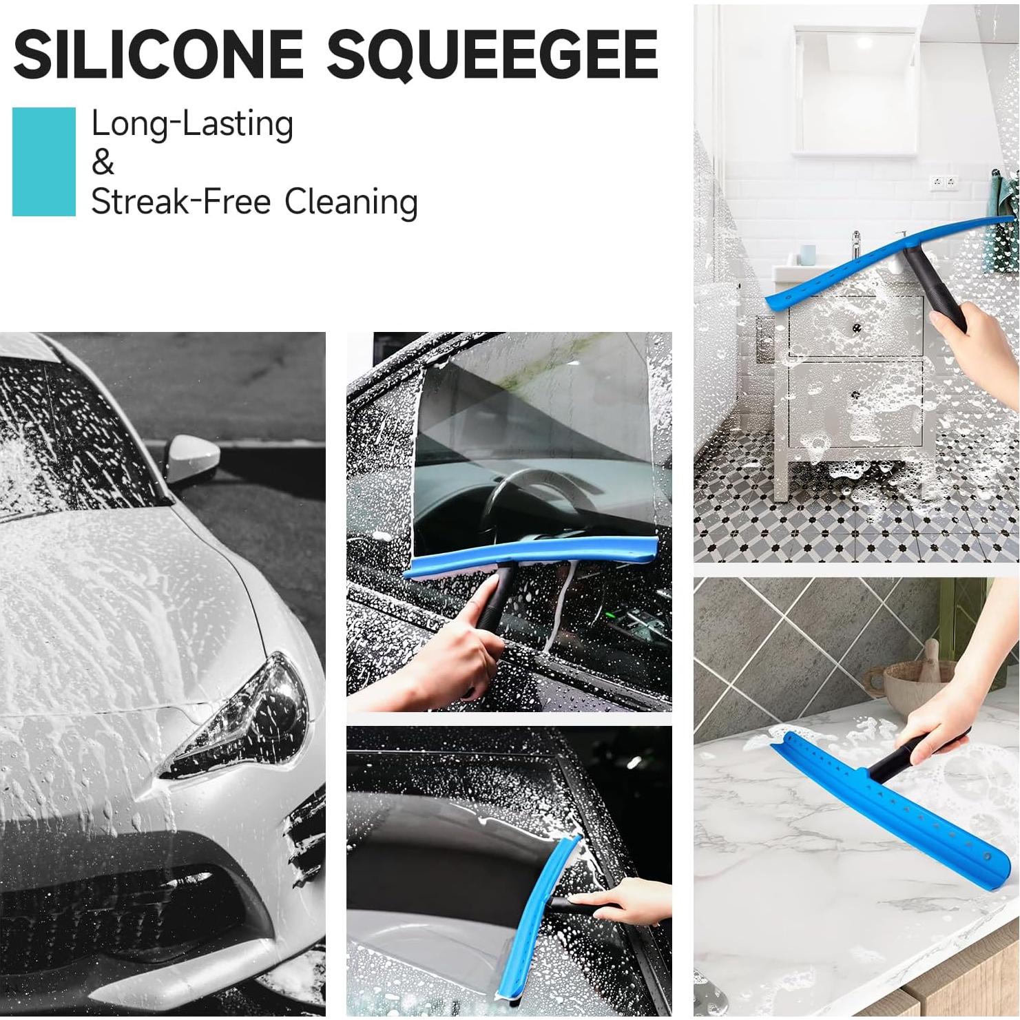 Limpiaparabrisas de Silicona FOSHIO 38.1 cm Azul Multiusos