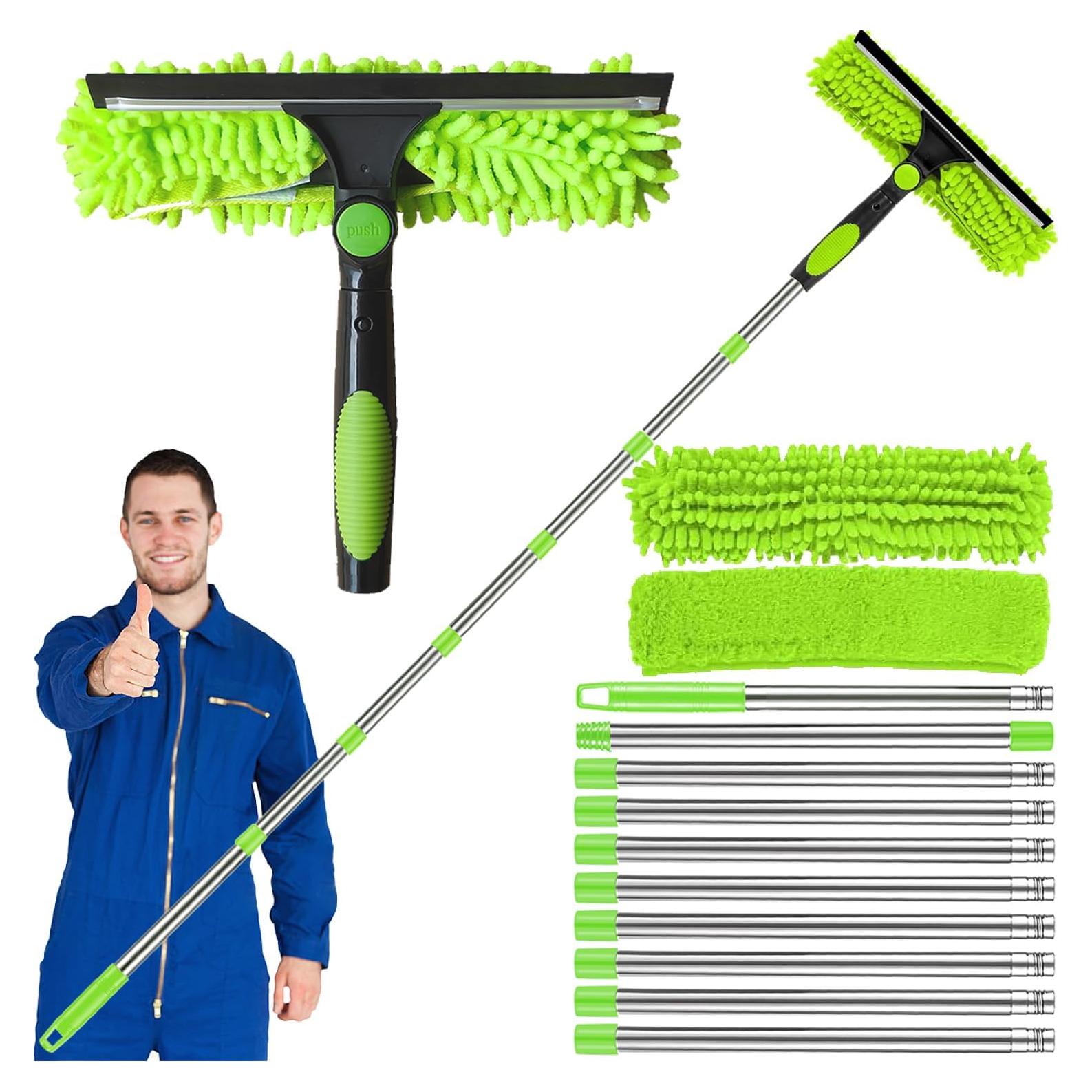 Kit de Limpieza de Ventanas RIZENCE 4.5M Telescópico 3-en-1