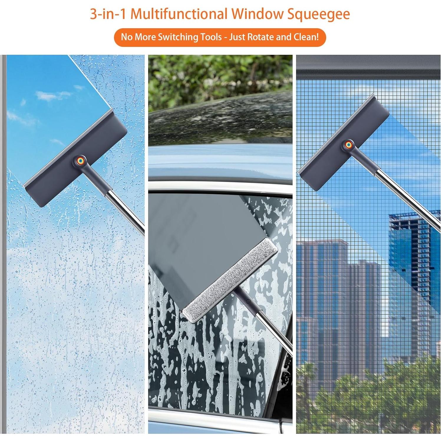 Kit de Limpieza de Ventanas Funest con Poste Extensible 152.4 cm