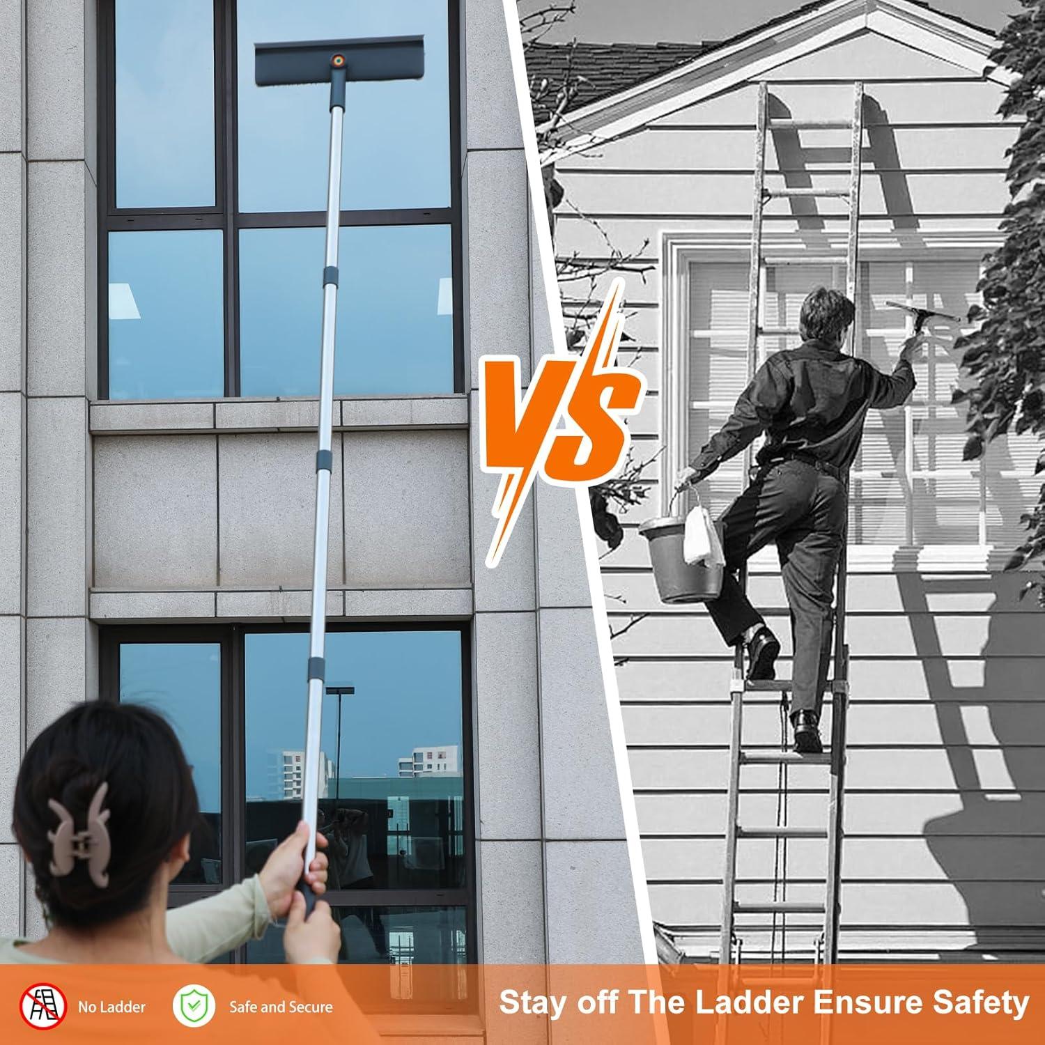 Kit de Limpieza de Ventanas Funest con Poste Extensible 152.4 cm