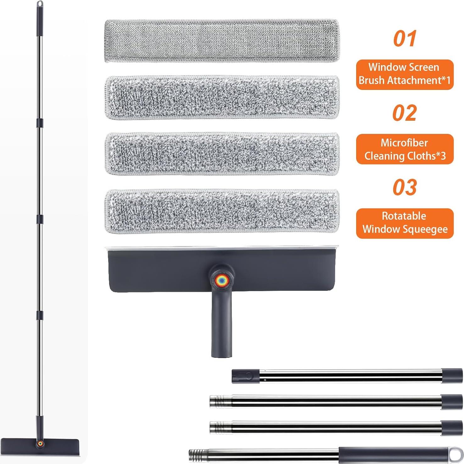 Kit de Limpieza de Ventanas Funest con Poste Extensible 152.4 cm