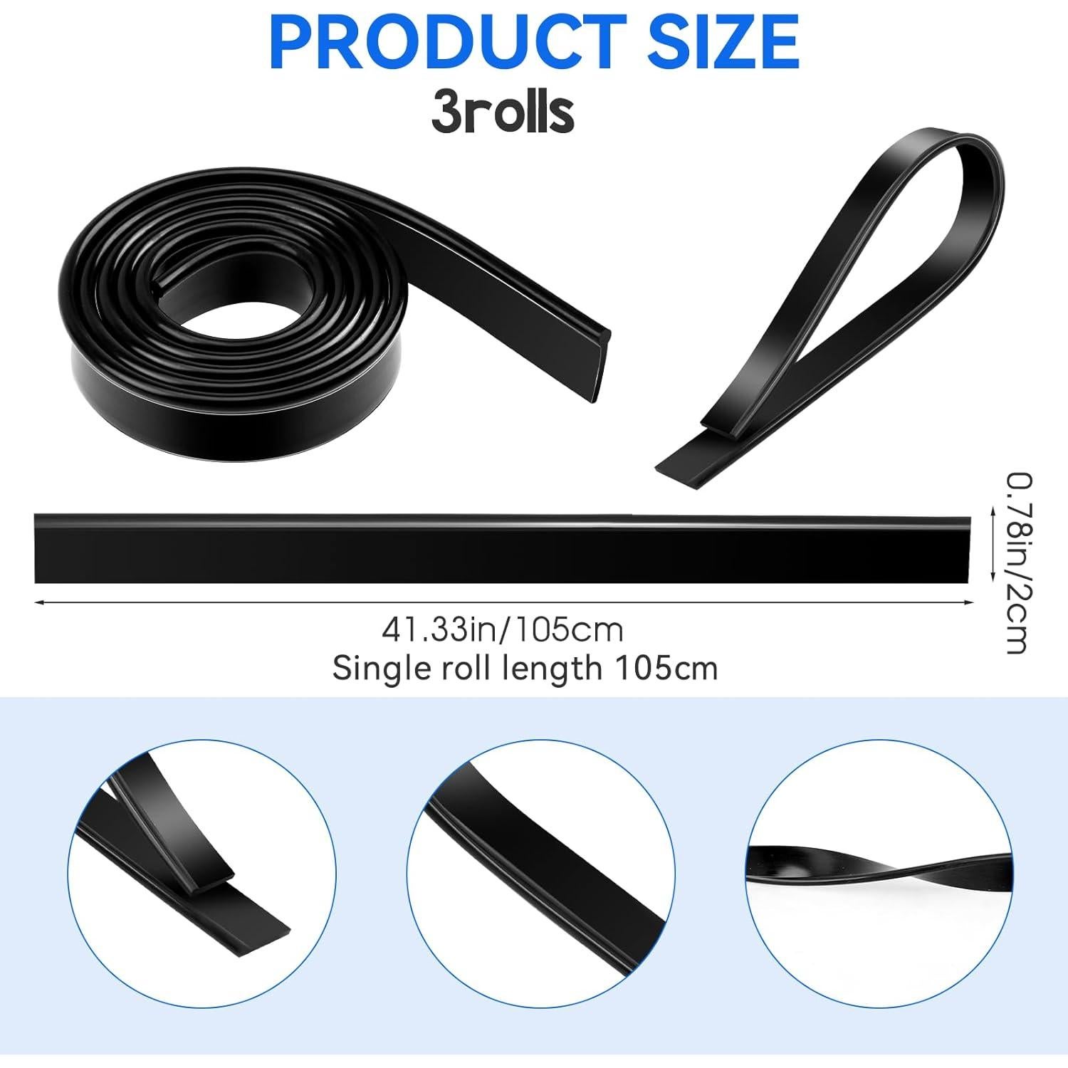 3 Rollos de Reemplazo de Cuchillas de Goma Mozeat 105cm