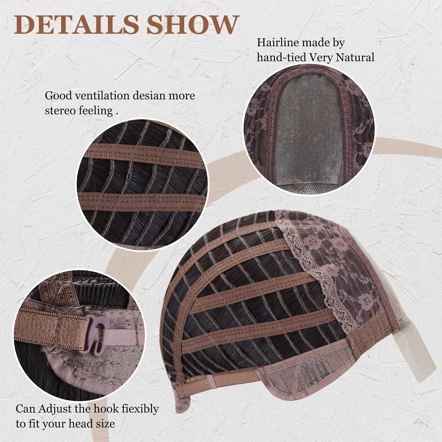 Peluca Larga Negra Ondulada FREE BEAUTY 66 cm Fibra Sintética