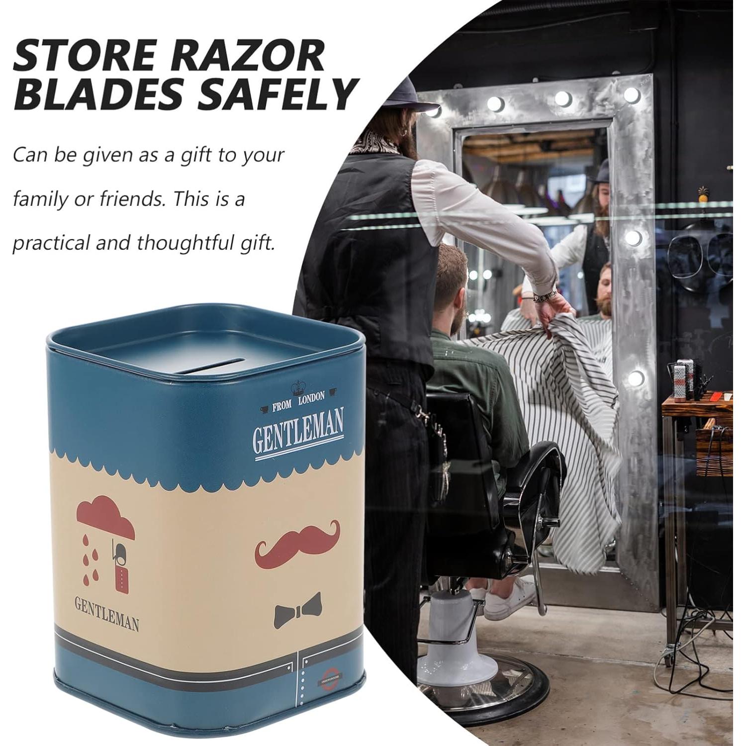 Caja de Desecho de Afeitar Beaupretty Azul 10.4x7.3cm