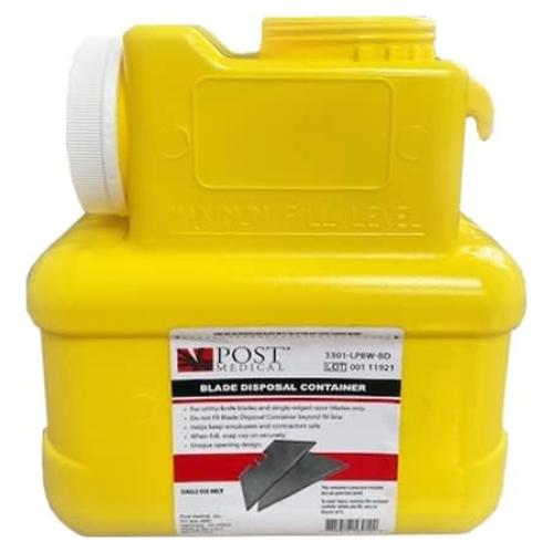 Caja de 12 Contenedores de Desecho de Cuchillas 1 Galón Post Medical