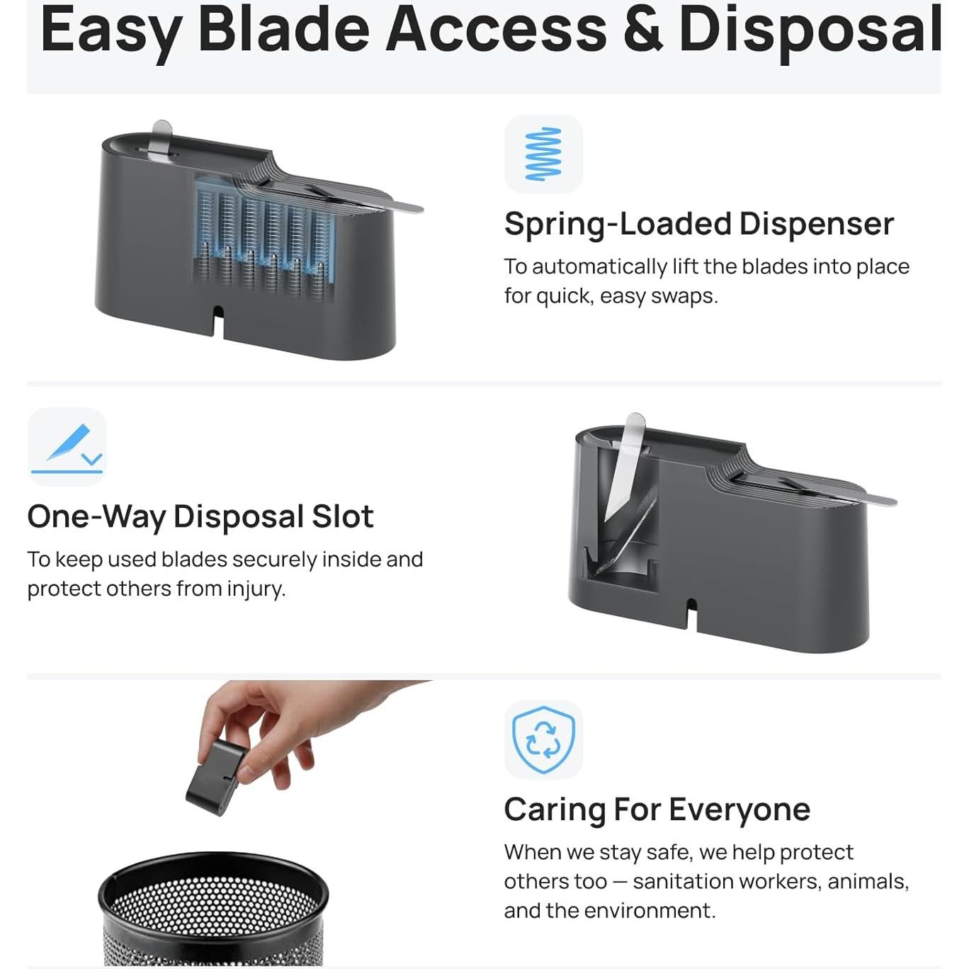 Cuchillas de Repuesto HOZO 10PCS Acero SK5 Curvada 05