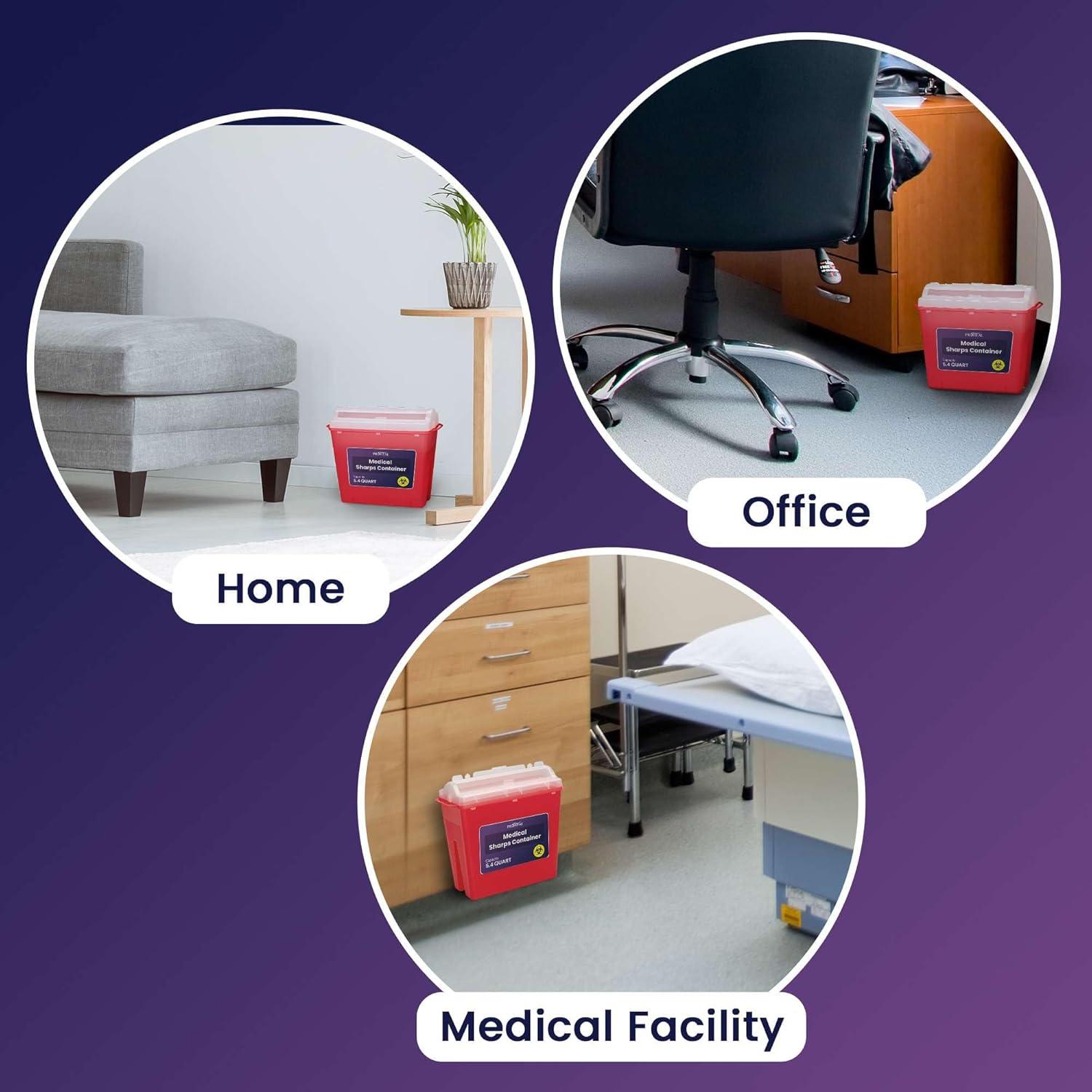 Contenedor de Desechos Cortantes ProHeal 5.4qt (5.1L) Médico