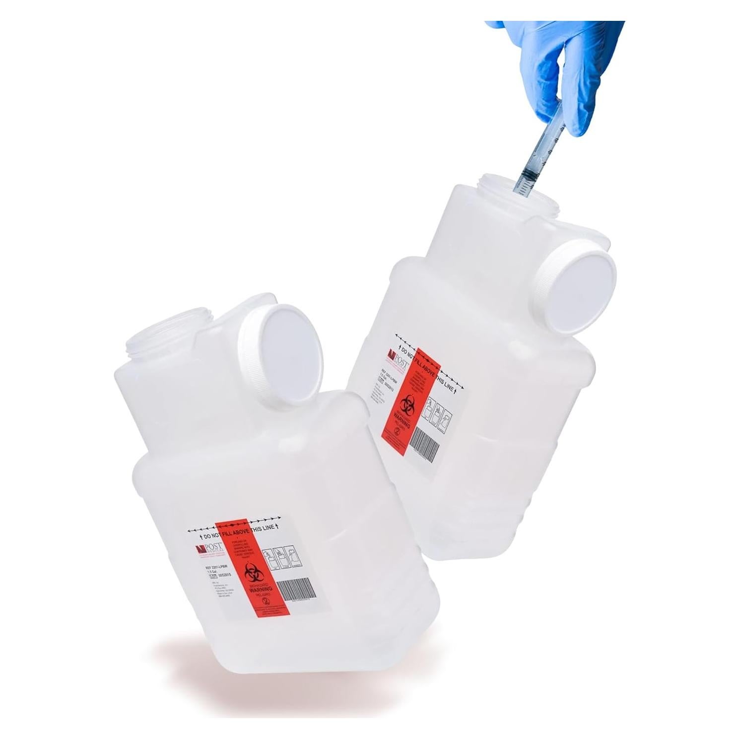 Contenedor de Sharps 5.68L Post Medical - Caja de 6 Unidades