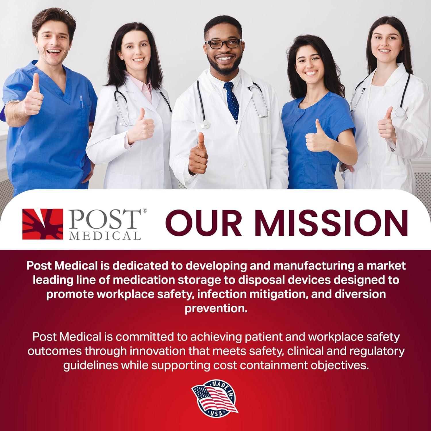 Contenedor de Sharps 5.68L Post Medical - Caja de 6 Unidades