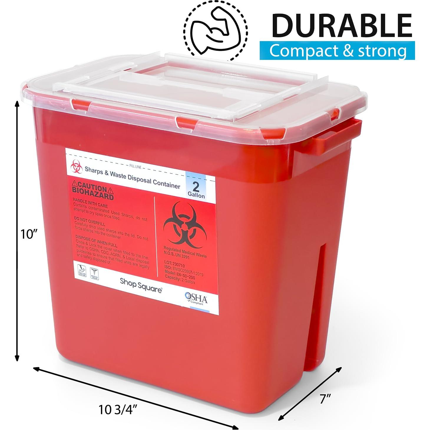 Contenedor de Eliminación de Agujas Shop Square 7.57 L 2-Pack