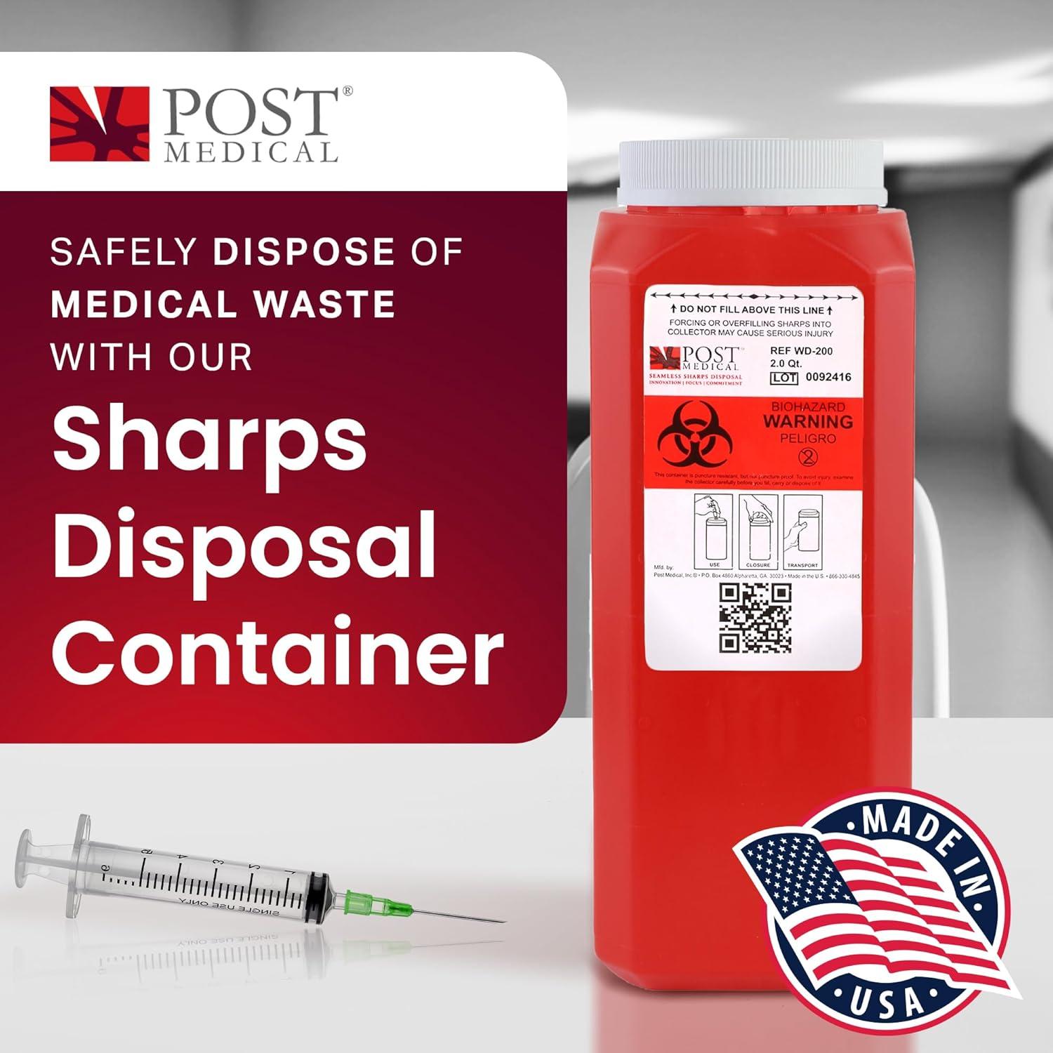 Contenedor de Desechos Cortantes 2L Post Medical - Caja de 6