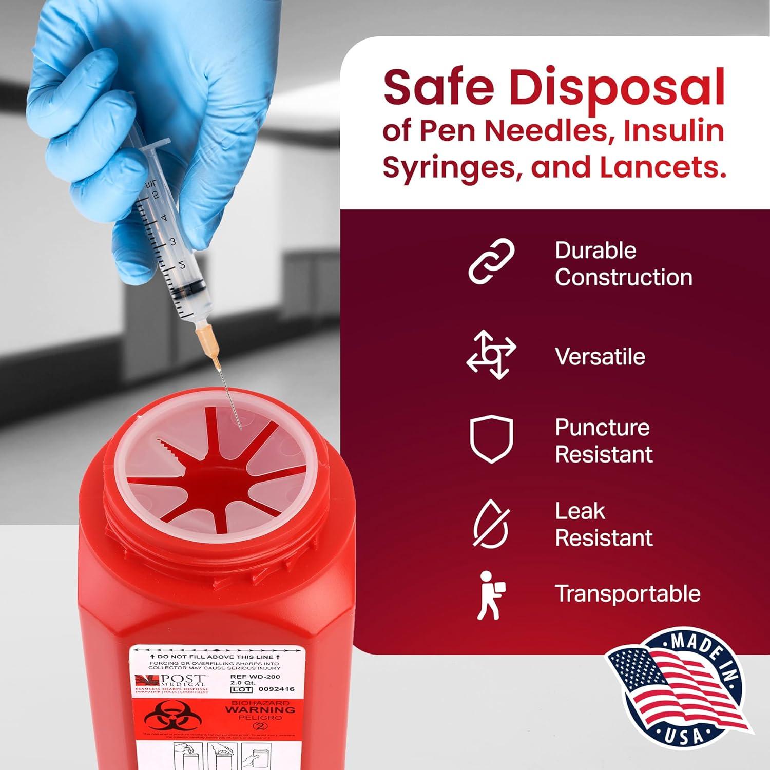 Contenedor de Desechos Cortantes 2L Post Medical - Caja de 6