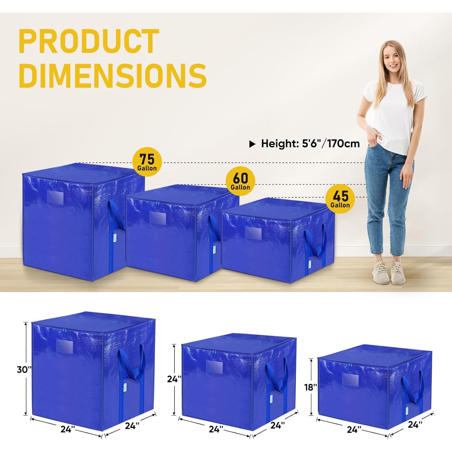 Bolsas de Mudanza Extra Grande TICONN 2 PK 170 Litros