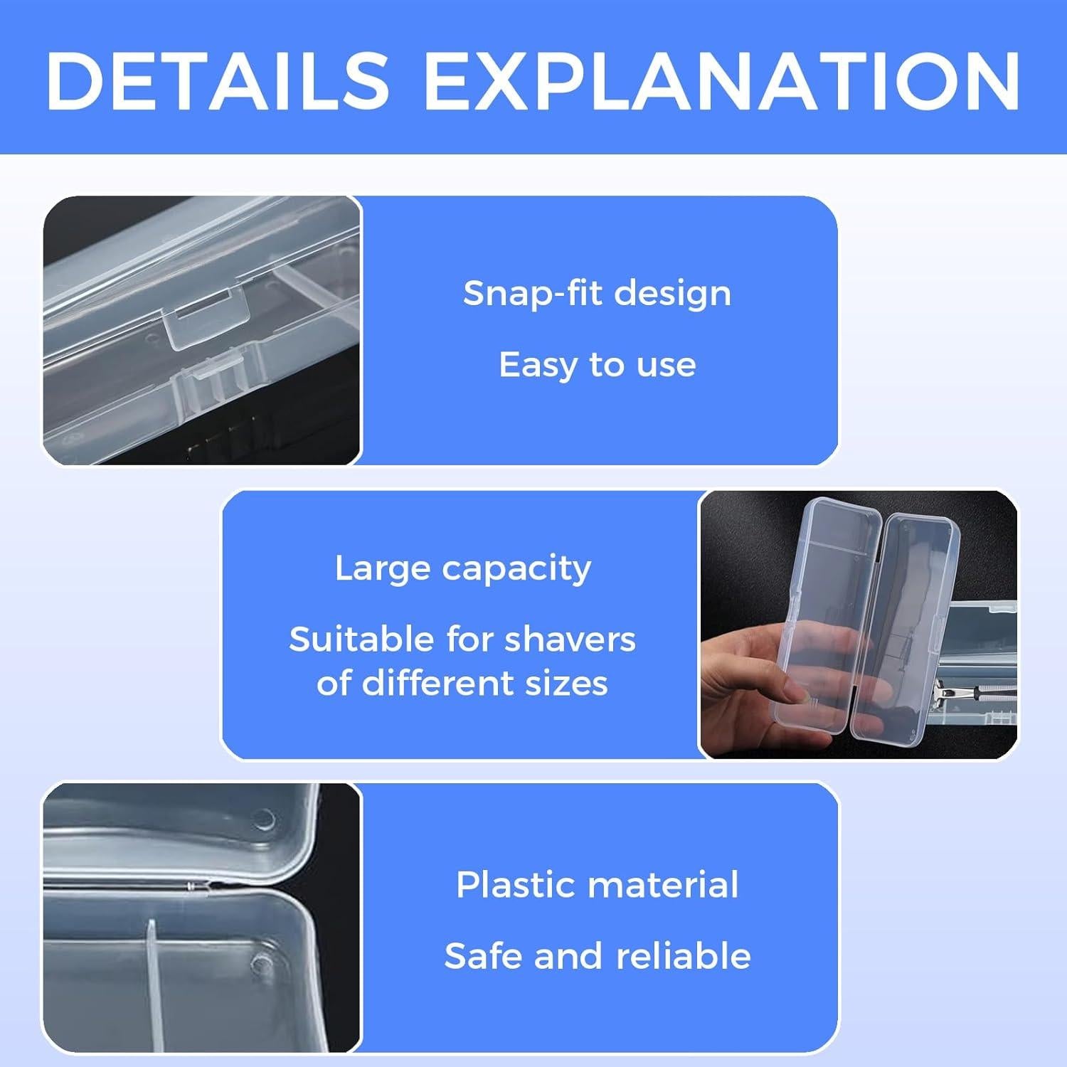 Estuches de Afeitar de Viaje CCDANSIYUCR - Paquete de 4