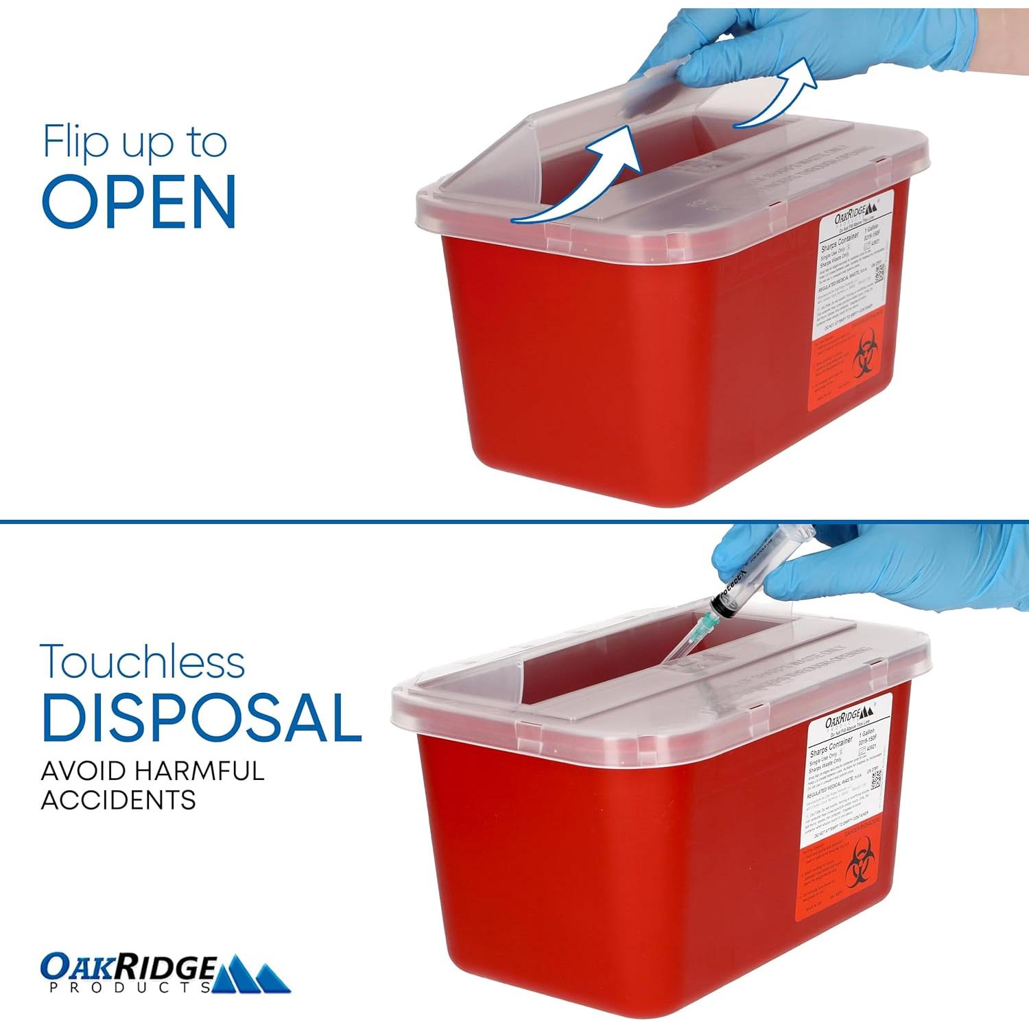 Contenedor Desechos Cortantes Oakridge 1 Galón 24 Unidades